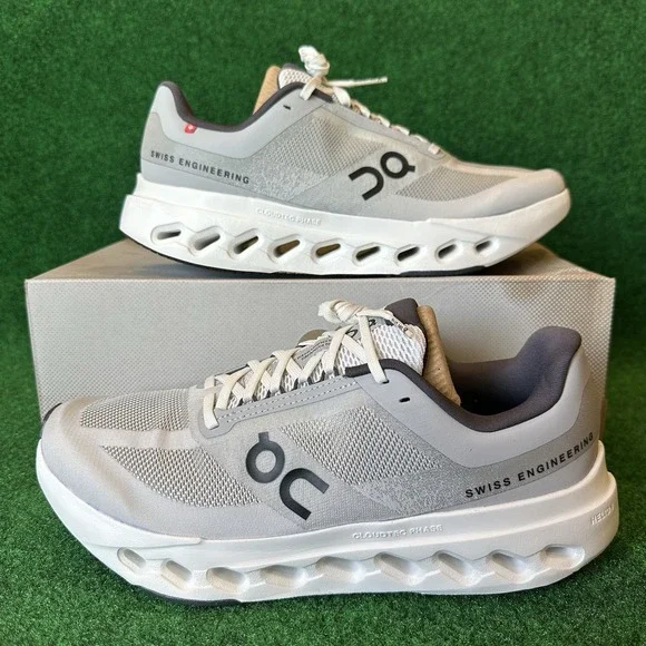 ON Running Cloudsurfer Next Sneakers Men's Size 9 M Gray White Cloud - NEW - Picture 2 of 7